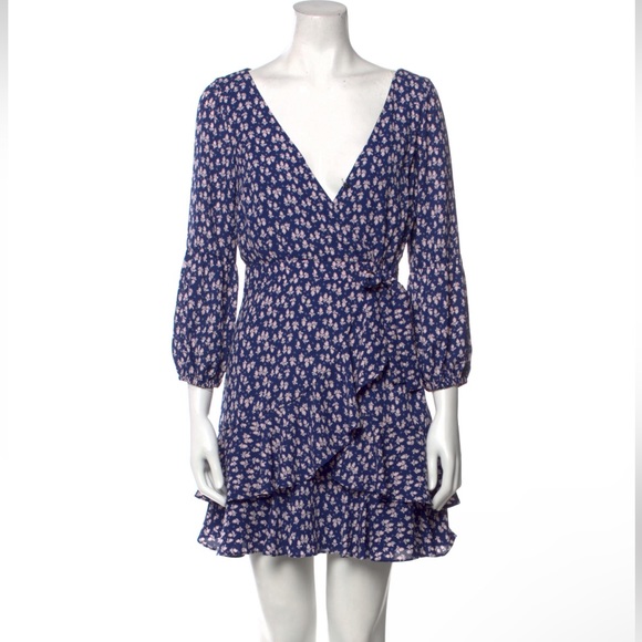 LIKE NEW • Likely • Casimira Mini Dress Floral Blue and Pink - Picture 4 of 9